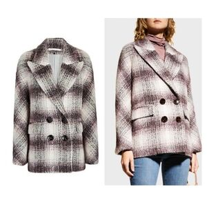 Veronica‎ Beard Deena Plaid Double-Breasted Dickey Coat